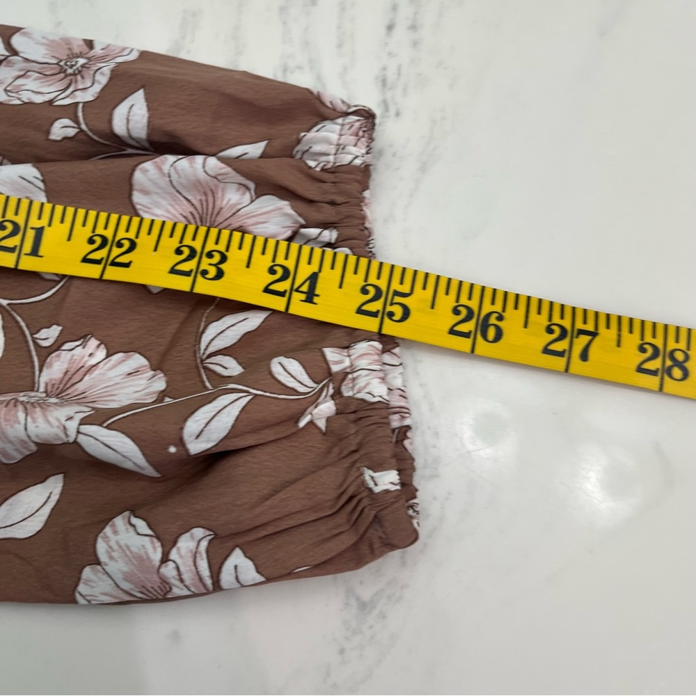 NWT Band Of The Free Brown BOG Floral Pockets Women’s Midi Milkmaid Sun Dress - Picture 10 of 12